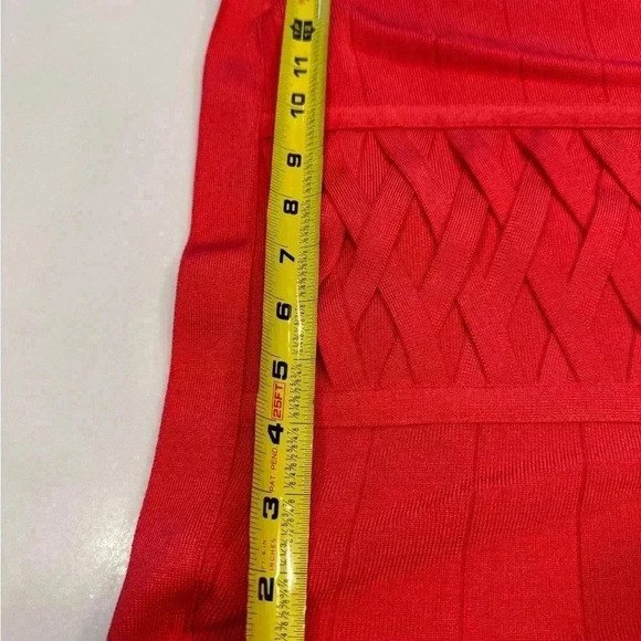 Bebe strapless mini bodycon dress lace up front gold zip up back pink sz med - Picture 7 of 14